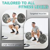 Fitvids Cast Iron 1" Standard Weight Plates Including 5FT Standard Barbell Bar & Star Locks, 95 Pounds Set