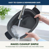 GreenPan Elite 14-in-1 Nonstick 6QT Electric Slow Cooker, PFAS-Free Ceramic Multi-Cooker, In-Pot Browning, Dishwasher Safe Lid & Removable Crock, Stainless Steel Steamer, Silicone Handles, Oxford Blue