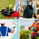 90 Pairs Gardening Gloves for Men Women Breathable Rubber Coated Working Gloves for Gardening, 9.1 Inch