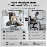 Big and Tall Office Chair, Flip Armrests for Pets & Cross Legged Sitting
