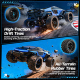 DEERC 1815 1/18 All Terrain Fast Drift & Racing RC Car, 40KM/H Remote Control Truck with Futuristic Body Shell, Extra Drift Wheels, 2.4GHz Waterproof Off-Road Vehicle with 2 Batteries for Kids & Adult