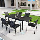 Outdoor Chair Cushions Set of 6, 18.5 x 16 Inch Patio Chair Cushions, Water Resistant