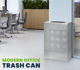 Alpine Stainless Steel Commercial Trash Can - Large Perforated 13 Gallon Trash Can Open Top, Modern Metal Garbage Can for Indoor & Outdoor in Office, Commercial Bathroom, Hotel, Lobby, and Businesses