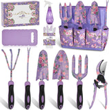 2 Garden Tool Set，Purple 10 Piece Garden Tools, Green 9 Piece Gardening Tools
