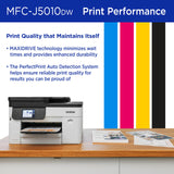 Brother INKvestment 5010 Wireless Color Inkjet All-in-One Printer with Automatic 2-Sided Copy & Scan with 2.7” Color Touchscreen (MCF-J5010DW)