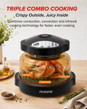 Nuwave Pro Plus 2 Air Fryer Oven, Infrared Countertop Convection, No Defrost No Preheat, Triple Combo Heating, 10-in-1 Multicooker, PFAS & BPA Free, 10LB Capacity, Dishwasher Safe Parts, 20660V03
