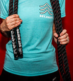 SGT KNOTS Twisted Battle Jump Rope - Weighted Strength Training Jump Rope for Fitness, Crossfit, Battling (1.5" x 10ft, Black with Red Tracer) SGT KNOTS