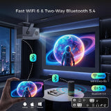 【Native 1080P & 800ANSI High Brightness】 Portable Projector with WiFi and Bluetooth,Smart Projector With AI Visual Calibration,230° Rotation,4K Projector Supports HDMI/USB/AUDIO