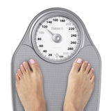 Thinner by Conair Bathroom Scale for Body Weight, Extra-Large Analog Scale Measures Weight Up to 330 Lbs. in Silver