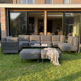 LayinSun 11 Pieces Patio Furniture Set with Fire Pit Table