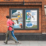Enclosed Bulletin Board Lockable,Outdoor Noticeboard 44x32 Inch
