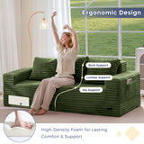 MAXYOYO Sofa Bed, 80-Inch Oversized Boneless Loveseat, 2 Cup Holders