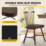 downluxe Indoor Chair Cushions for Dining Chairs, Soft and Comfortable Textured Foam Kitchen Chair Pads