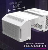 GE Profile ClearView Window Air Conditioner 8,300 BTU, WiFi Enabled, Ultra Quiet for Medium Rooms, Full Window View with Easy Installation, 8K Window AC Unit, White (Renewed)