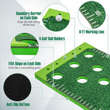 ULTIMATE Golf Game Set, Indoor Outdoor 11FT Putting Green Mat w/ 2 Adjustable Putters, 6 Balls & 12 Hole Covers, Golf Pratice Training Mat for Party, Backyard, Home and Office