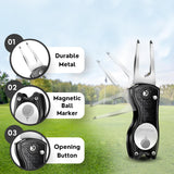 Makuei Golf Water Brush with Golf Towel and Divot Tool - Durable Golf Kit - Elevate Your Golfing Performance Today