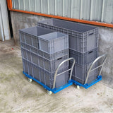 Heavy Duty Foldable Push Cart Dolly with Swivel Handle & Wheels Flat Bed Platform Truck for Warehouse & Garage 100x50x34cm Capacity