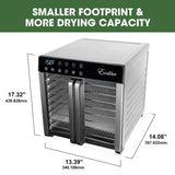 Excalibur Food Dehydrator 8-Tray for Jerky, Fruit, Vegetables, Herbs, Pet Treats, 7.2 Cu Ft Drying Space with Adjustable Temperature Control and 80 hour digital timer, 8-Tray, Stainless Steel