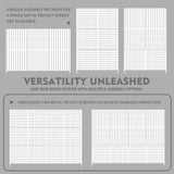 Kozyard Metal Privacy Screen 74" H x 47.2" W Decorative Outdoor Divider with Stand Panels Freestanding Screen Set for Deck Patio