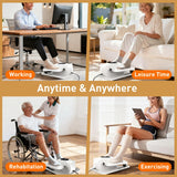 DamKee Under Desk Elliptical Exercise Machine, Electric Ellipse Leg Exerciser as Seen on TV, 15 Speeds Foot Exerciser While Sitting for Seniors