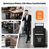 120-Sheet Auto Feed Paper Shredder, 40 Min Non-Stop, Shredders for Home Office Heavy Duty, P-4 Ultra Security Shredder for Home Office