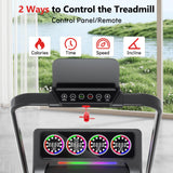 Ecogou Walking Pad Treadmill with 12% 12-Level Auto Incline,2 in 1 Foldable Under Desk Treadmill with Handle Bar,450 lbs Capacity