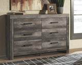 Signature Design by Ashley Wynnlow Rustic 6 Drawer Dresser, Weathered Gray