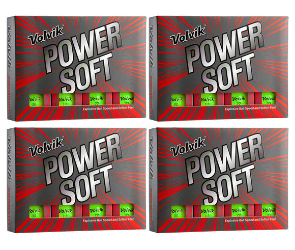 Volvik Power Soft Explosive Ball Speed Golf Balls 4 Dozen (48 Balls) - Green Color Volvik