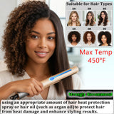 NITION Ceramic Tourmaline Hair Straighteners LCD Flat Iron MCH 10s Fast Heating Up. 1" 3D Floating Plate Healthy Smooth Home Straightening Tools. Travel Pouch. Dual Voltage. Elegant Gift Box