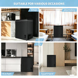 Compact Deep Freezer 5.2 Cu Ft Black Chest Freezer with 6 Levels Thermostat