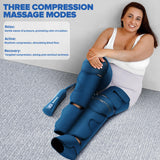 Air Compression Leg Massager with Heat - Ideal Christmas, Mother's Day and Father's Day Gifts for Men, Women, Dad, Mom - Relieves Foot and Knee Pain, Eases Varicose Veins, Cramps, Swelling and Edema