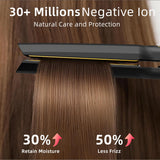 Thirtek Professional Hair Straightener,1.5 inch Ceramic & Titanium Flat Iron,15 Adjustable Temperature Levels,LCD Display, 25s Quick Heat Up,Styling Tools for Thick Hair,Dual Voltage,Black&Gold