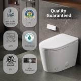 Luxury Smart Toilet with Bidet Built in, Auto Open Close, Foam Shield
