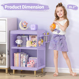 SYKIARIOL Kids Nightstand,Kids Bedside Table,Teen Girls Night Stand,Toddler Night Stand,End Table for Girls Room Storage,Purple Nightstand