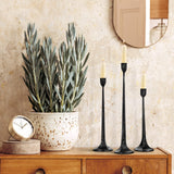 Iron Taper Candle Holder Set of 3 - Decorative Tall Candle Stand, Candlestick Holder for Wedding, Dining Table, Party Decoration