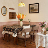 Set of 4 Dining Chairs with Casters and Arms, Rolling Dining Chairs with Wheels for Elderly