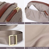 Small Crossbody Bags for Women Multi-Pocket Shoulder Purse (Khaki Brown)