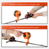 RUNCL Fishing Line Spooler – Portable Winder & Reel Spooling Tool for Casting and Spinning Reels, Prevents Line Twist, Non-Slip Handle with Built-in Scissors, Fishing Accessories for Anglers