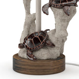 Sea Winds Trading Lux Lighting 27'' Turtles Coastal Seaside Table Lamps (Set of 2) 3-Way Switch