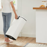Trash Can with Lid, 8 Gallon Garbage Can, Stainless Steel Small Waste Bin with Step Pedal