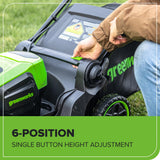 Greenworks 60V 17" Brushless (Push) Mower + 60V (610 CFM) Brushless Blower, 4.0Ah Battery and 3A Charger