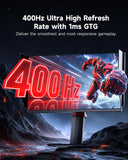 KTC 25M2 Pro 400Hz Gaming Monitor, 24.5 Inch 360Hz Gaming Monitor 1080P, Fast IPS, 1ms GTG, DAC, Adaptive Sync, Vertical Monitors w/Shielding Hood, HDMI DP, Tilt/Swivel/Pivot/Height Adjustment, VESA