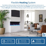 Touchstone Sideline Infinity Pro 3-Sided Smart 72" WiFi-Enabled Electric Fireplace - 80051 - Built-in - 6 Realistic Flame Colors- 13-Color Down Lighting- Crackle Sound- 1,500W Heater
