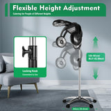 1400W Professional Standing Hair Dryer, 5 Heating Heads Vertical Hair Dryer with Wheels, Hair Hood Dryer with 5 Modes & LCD Display Adjustable Height 49.21-63.39 in, for Home Salons,110V 60HZ