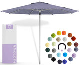Midtown Umbrellas Push & Pop 10 Ft Patio Umbrellas with Push & Pop Mechanism, 8 Fiberglass Ribs & Terylast Polyester Fabric – For Deck, Pool, Cafés and Hotels – Textured Purple Canopy, Silver Pole
