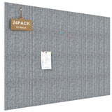 JBER Large Cork Board Alternative 72" x 48" - 24 Pack Self-Adhesive Felt Bulletin Board Tiles, Pin Board Vision Board for Walls, Office & Home Decor (Light Gray)