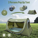 Night Cat Pop-up Camping Tent: 2 Person Tent Waterproof Instant Easy Setup Tunnel Tent