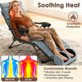 Flannel Full Body Massage Mat Electric Multifunctional Massage Chair Pad with 9 Vibration Modes Heat Timer Shiatsu Neck Foot Massager Lumbar Pillow Carry Bag Earplugs Anti-Slip Bottom for Mom Gift