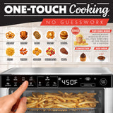 Gourmia Toaster Oven Digital Air Fryer - Convection Mode with 4 Slice Capacity, 3 Rack Positions, 12 Presets, Toast, Bagel, Bake, Roast, Broil, Dehydrate, Popcorn, Fits 9" Pizza, Stainless Steel