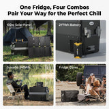 BougeRV 12V Portable Refrigerator Fridge Freezer Portable Car Fridge 53 Quart Electric Cooler12V/24V DC 110~240 V AC for RV Truck